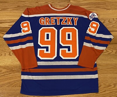 Wayne Gretzky 1980-1981 Edmonton Oilers Jersey w/ Alberta 75