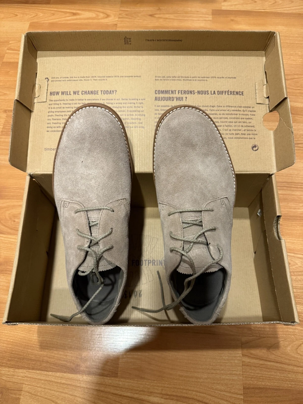 TIMBERLAND EARTHKEEPERS UOMO HOMMES EKTRAVEL OX GREIGE TAGLIA 8