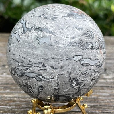 1LB 2.7'' Natural Picasso Sphere Ball Crystal Healing Reiki Energy Dceor