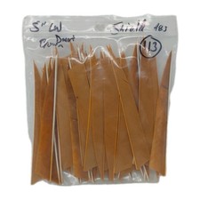 43 Count Archery Arrow Feathers 5" Left Wing Shield: Desert Brown