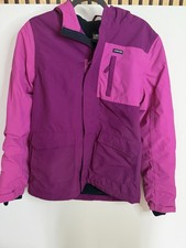 Lands End Squall Jacket Youth XXL 18-20 Fleece Lined Winter Coat Hooded Fuschia
