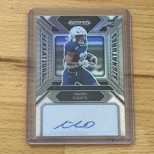 2024 Prizm Draft Picks ISAIAH DAVIS Sensational Silver Autograph Rookie Auto