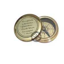 Brass Pocket Sundial Compass Outdoor Camping Hiking 2 inch HYUF