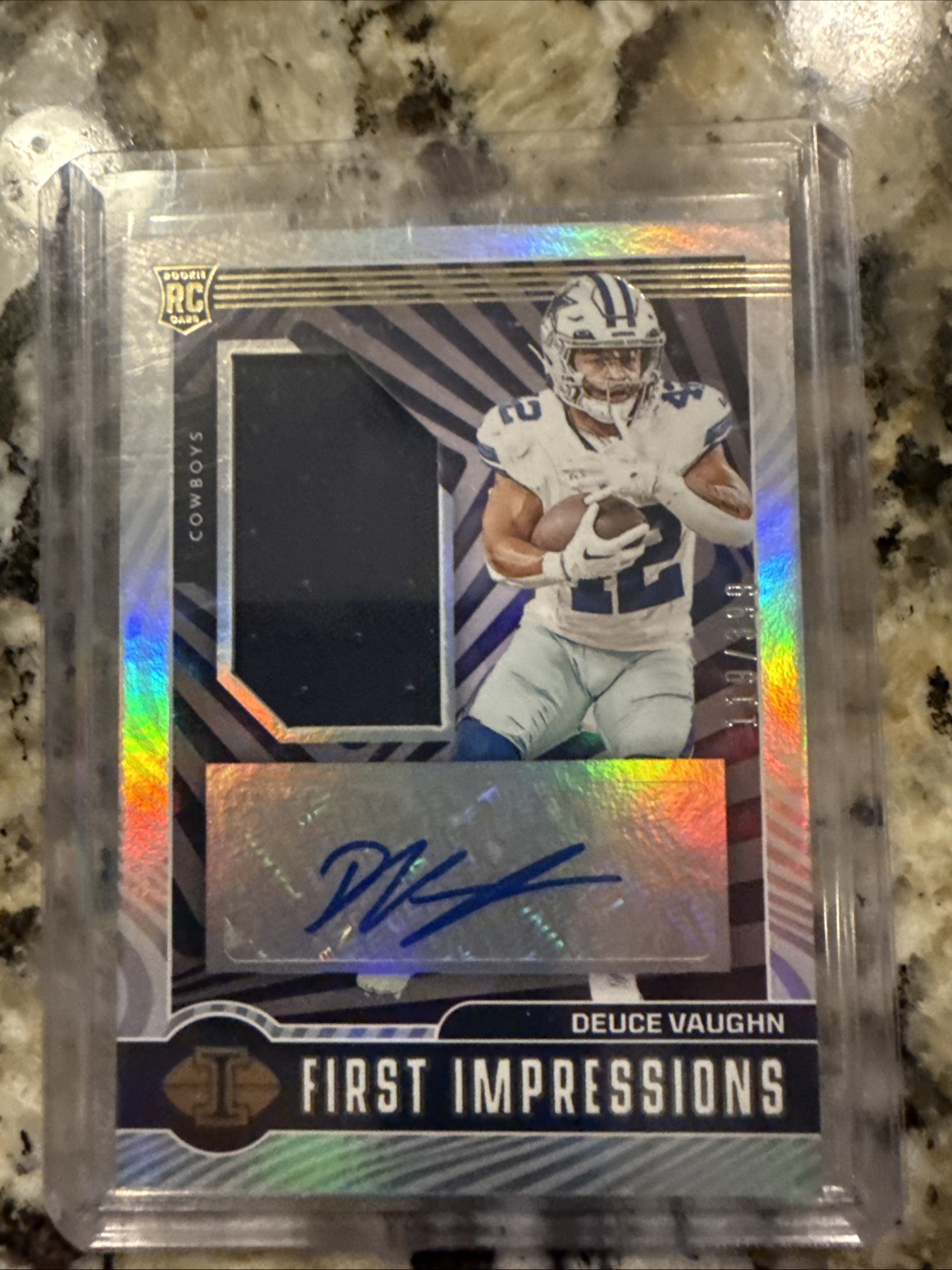 2023 Deuce Vaughn Panini Illusions First Impressions Patch Auto /399 RC RPA