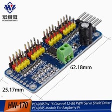 PCA9685PW 16-Channel 12-Bit PWM Servo Shield Driver I2C Module for Raspberry Pi