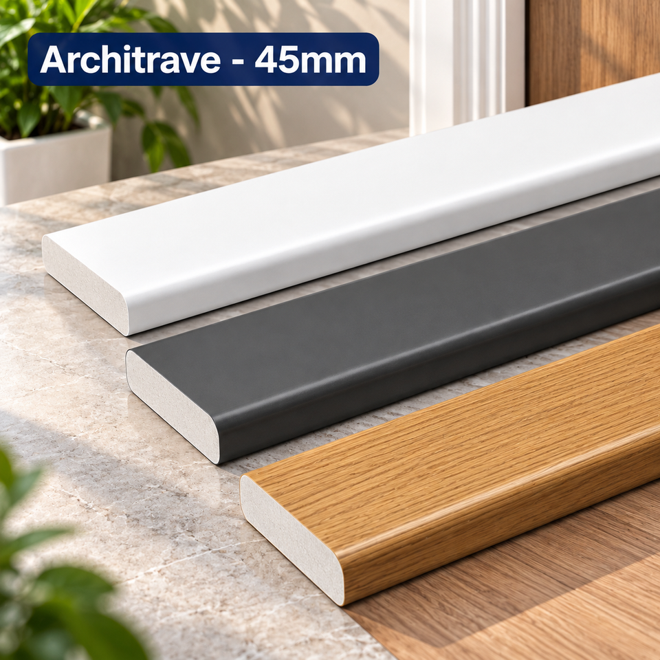 Fillet Mold uPVC Cloaking Fillet D Mould Architrave Trim 5m Window Door Edging Bead ...