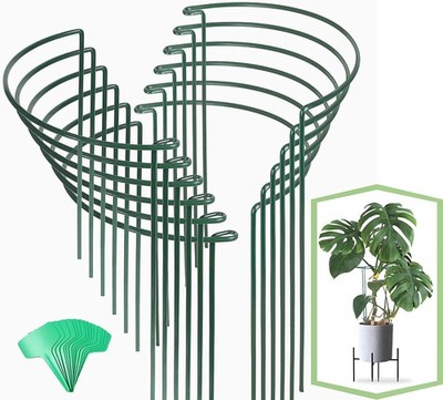 Joyhalo 12 Pack Plant Support Stakes, 16 Inch Plant Stakes for Outdoor Plants...