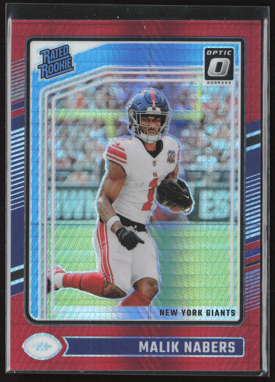 2024 Panini Donruss Optic Malik Nabers Red Hyper #271 Rated Rookie New York
