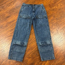 VINTAGE Girbaud Jeans Mens 34 32x32 Cargo Baggy Zip Pockets