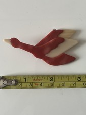 Lea Stein, Vintage, Goose Brooch, V Shaped Cl...