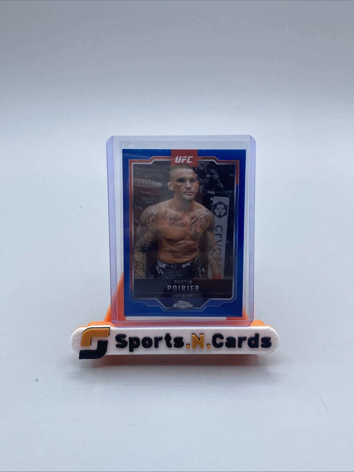 2025 Topps Chrome UFC Dustin Poirier #7 Blue Refractor /150 Lightweight