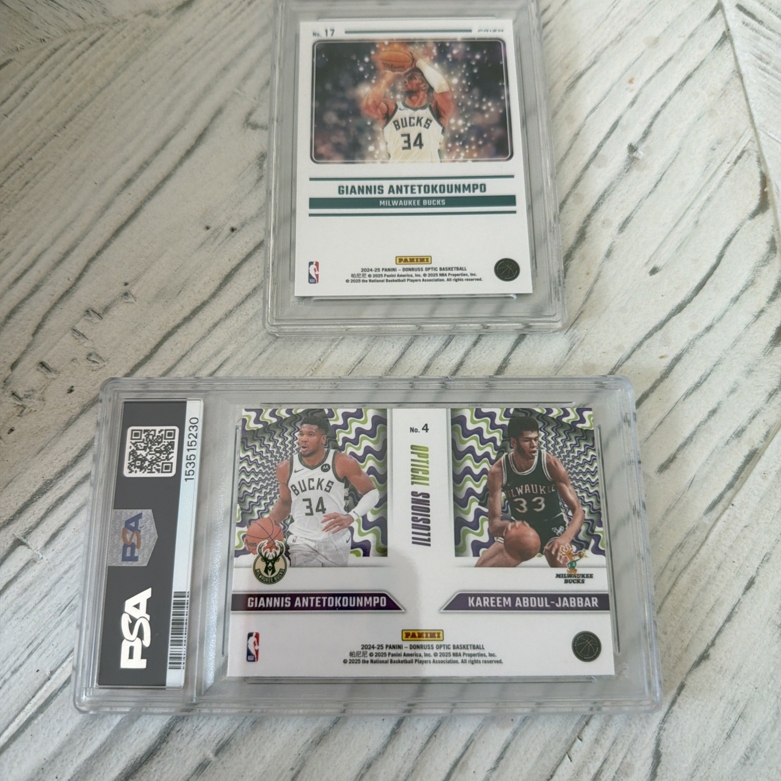2024 Giannis Antetokounmpo PSA 10 Lot Mythical & Optical Illusions view 5