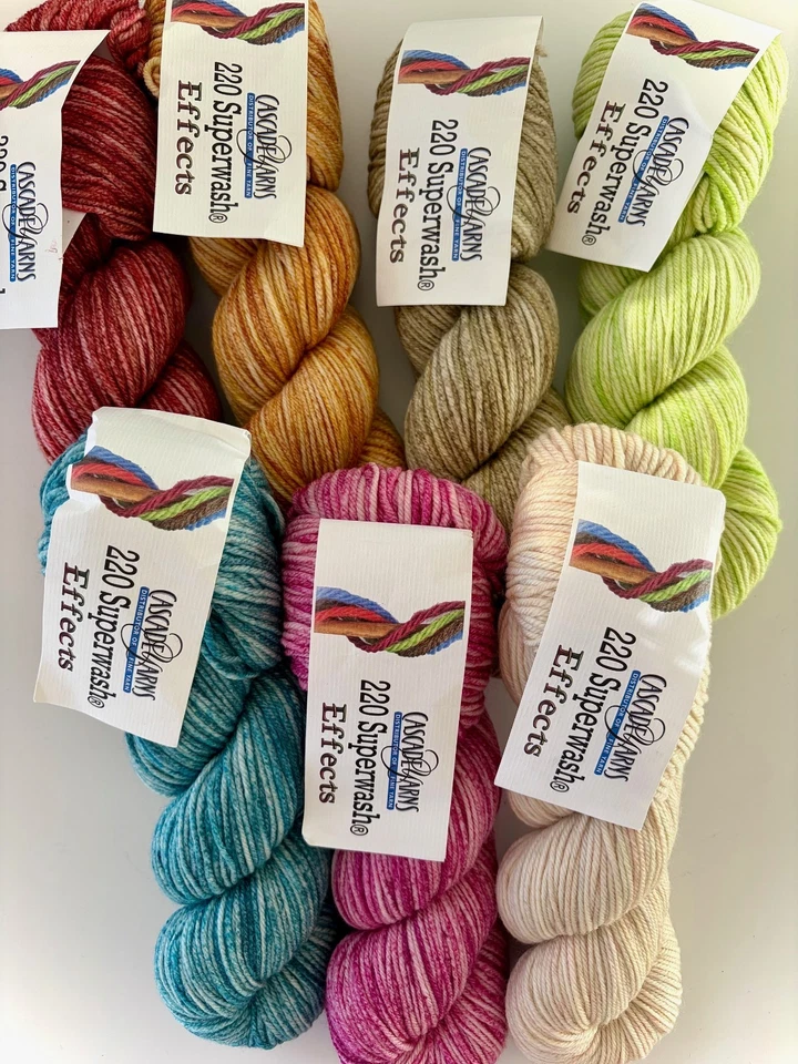 Cascade Yarns 220 Superwash Effects 100% Wool multiple colors
