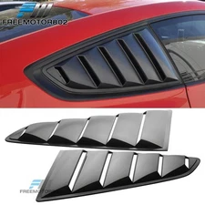 Fits 15-23 Ford Mustang Coupe Rear Side Quarter Window Cover Louvers Scoop 2PCS
