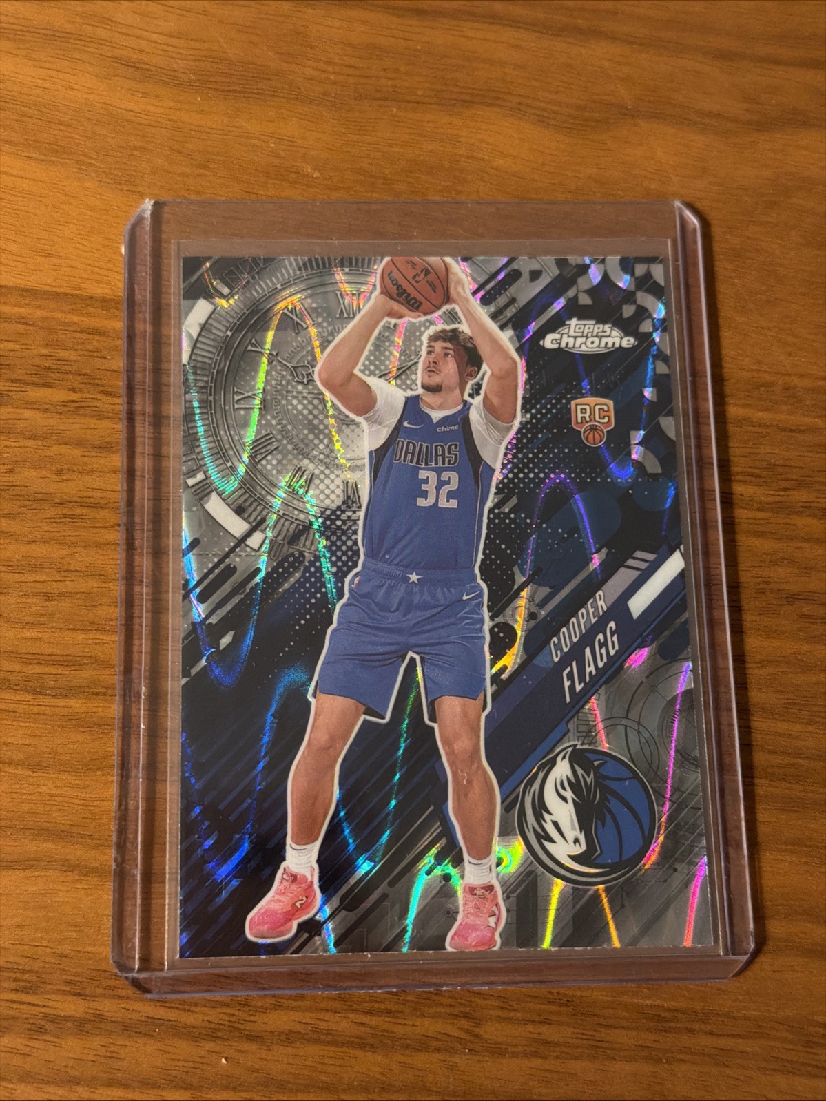 2025-26 Topps Chrome NBA Cooper Flagg Go Time Rave Wave Refractor Rookie RC