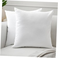 Throw Pillow Covers 18x18 in Set of 2 No Inserts 18" x 18" Pack of 2 White