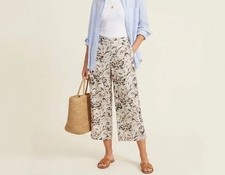 Tahari Floral Wide Leg Palazzo Cropped Pants Size L