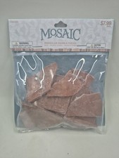 NEW 8 OZ IRREGULAR SIZE MARBLE PIECES KHAKI  RED