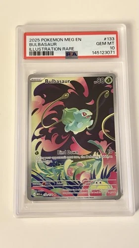 Bulbasaur Mega Evolution 133/132 Illustration Rare PSA 10