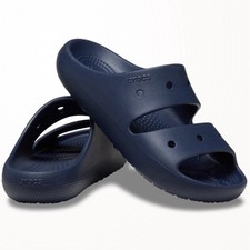Crocs Classic Sandals V2 Summer Shoes Navy Blue 2 Straps 209403-410 Mens Size 8
