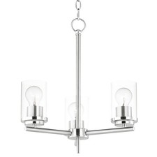 Maxim 10203CL Corona 3 Light 17"W Chandelier - Nickel