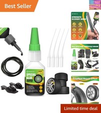 Black Rubber Glue, 20g Heavy Duty Rubber Adhesive for Tire, Tube, Shoes, Plas...