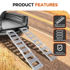 Aluminum Loading Ramps 2-Pack 77” 1250LBS Capacity for Motorcycles