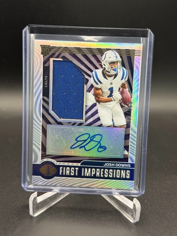 2023 Panini Illusions Josh Downs First Impressions Patch Auto /399 RC Colts