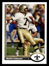 Morten Andersen 1991 Upper Deck #226 New Orleans Saints FOOTBALL *081