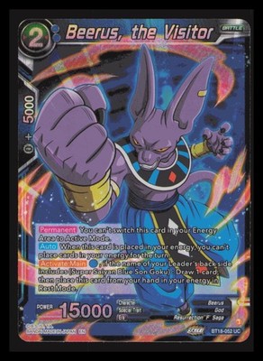  DBS:M Beerus, the Visitor - BT18-052 - UC - Foil Dawn of the Z-Legends NM