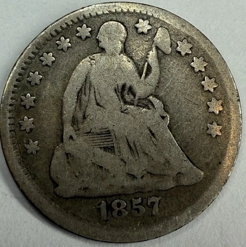 1857 Seated Liberty Half Dime 5c Exact Coin Imaged #SL326