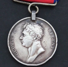 British Waterloo Artillery Decoration – Prince Regent & Wellington – Named
