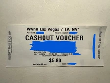 Wynn Las Vegas Cashout Voucher $5.80 Casino Slip EXPIRED