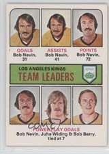 1975-76 O-Pee-Chee Bob Nevin Juha Widing Bob Berry #320 0f8