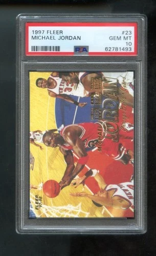 1997-98 Fleer #23 Michael Jordan PSA 10 Graded Basketball Card NBA 97-98 1998