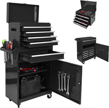 5-Drawer Tool Chest, Rolling Tool Box with Detachable Top Toolbox & Universal Wh