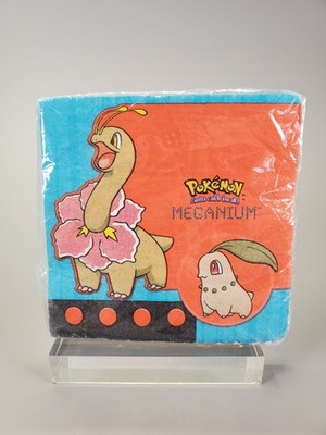 Vintage 2000 Pokémon Meganium Chikorita Beverage Napkins DesignWare 16 Count
