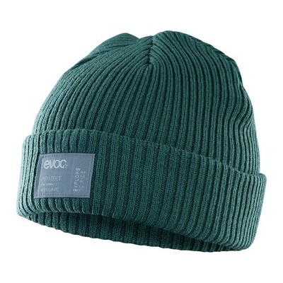 EVOC Fisherman Beanie - Warming Woven Material, Stylish Fit, Green Cycling Hat
