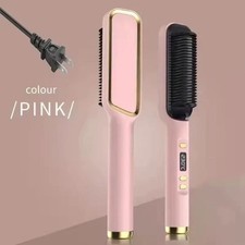 Electric Hot Comb Straightening Brush Anti-Scald Negative Ion Hair Straightener