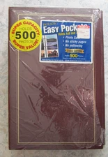 Vntg Holson Photo Album & Refill Pages Easy Pockets Holds 500 4x6" Photos Unused