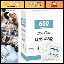 600 Count Pre-Moistened Lens Cleaning Wipes - Scratch-Free, Streak-Free for Glas