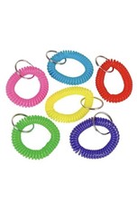 LOT OF 6 SPIRAL KEYCHAINS KEY CHAIN WRIST COIL CHAINS ELASTIC FAST SHIPPING