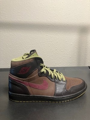 Nike Air Jordan 1 OG High Velvet Brown Garnet Sage Size 11 - Travis Scott