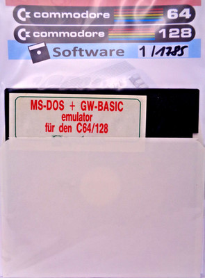 COMMODORE 64/128 -- MS-DOS + GW-BASIC (SYSTEMS - DISK)