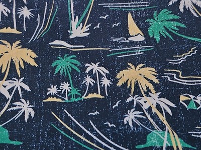 Palm Trees  Tropical  Sheeting Cotton Fabric 56 Wide  By the Yard  