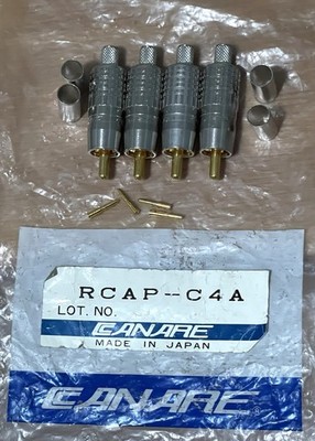 Lot of 4 Canare RCAP-C4A RCA  75 Ohms Crimp Connector