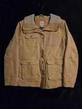 VTG Carhartt Sherpa neck Quilt Lined Work Jacket Large 12/14