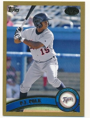 P.J. POLK 2011 TOPPS PRO DEBUT GOLD #111 SP TIGERS #03/50 MINT