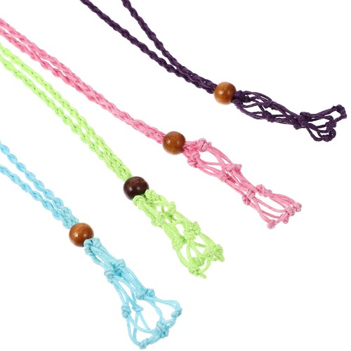 4 Pcs Braided Necklace Pendant Travel Hanging Ornament Hand-woven Rope - Picture 5 of 13