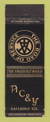 Matchbook Cover - AC&Y Railroad Akron Canton Youngstown OH WEAR